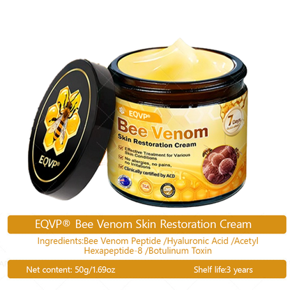 EQVP® 𝘽𝙀𝙀 𝙑𝙀𝙉𝙊𝙈 𝑺𝒌𝒊𝒏 𝑹𝒆𝒔𝒕𝒐𝒓𝒂𝒕𝒊𝒐𝒏 𝑪𝒓𝒆𝒂𝒎 –🔥 Anti-aging,Hydrating, Skin Repair, Even Tone, Acne and Dark Spot Treatment, Wart and Mole Removal, Psoriasis Relief