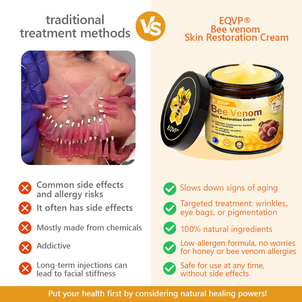 EQVP® 𝘽𝙀𝙀 𝙑𝙀𝙉𝙊𝙈 𝑺𝒌𝒊𝒏 𝑹𝒆𝒔𝒕𝒐𝒓𝒂𝒕𝒊𝒐𝒏 𝑪𝒓𝒆𝒂𝒎 –🔥 Anti-aging,Hydrating, Skin Repair, Even Tone, Acne and Dark Spot Treatment, Wart and Mole Removal, Psoriasis Relief